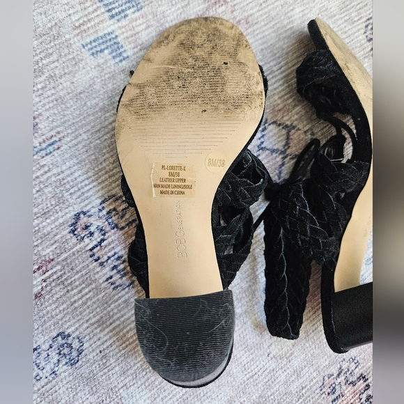 MOVING SALE BCBGeneration Lorette-X Black Suede Lace Up Sandals Size 8M - Picture 11 of 12